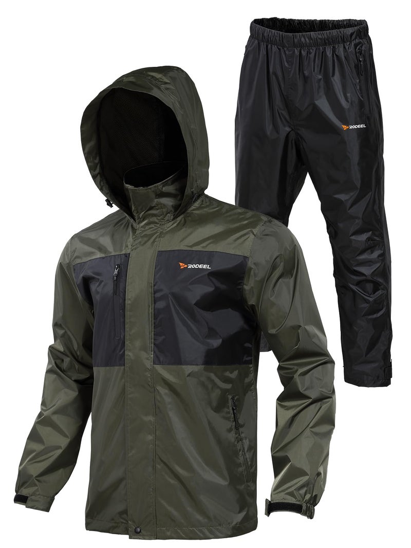Rodeel Waterproof Fishing Rain Suit for Men (Rain gear Jacket & Trouser Suit) - Image 1